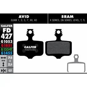 Comprimidos de disco Freno Galfer Avid Elixir XX/X0/X7/X9 Stan