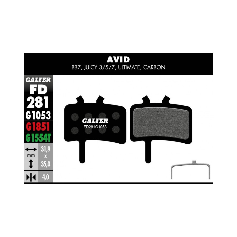 Pastillas Freno de disco Galfer Avid Juice 5-7 BB7 Standar