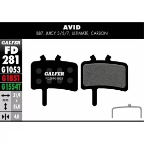 Freno disk tablets Galfer Avid Juice 5-7 BB7 Standar