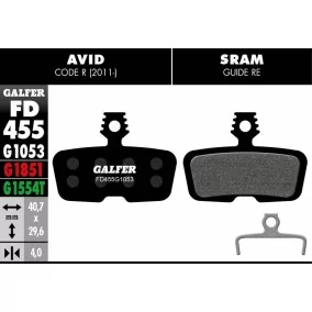 Freno disk tablets Avid X0 Trail Standar