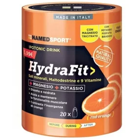 Bote de sales Minerales NAMED SPORT Hydrafit Sabor Naranja 400G