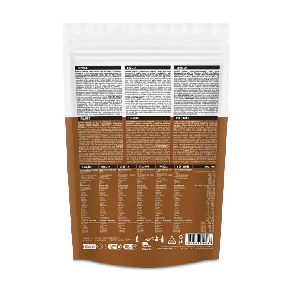 Batido Proteico en Polvo 226ERS K-Weeks Immune Cappuccino