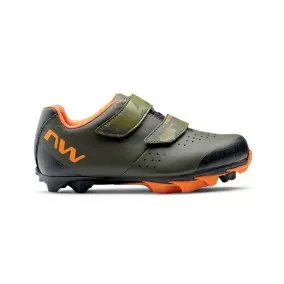 Sapatos Northwave Origem Junior Verde Floresta-Naranja