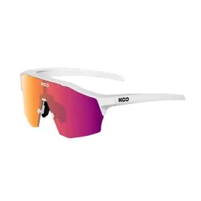 Koo Alibi Large White Matt / Fuchsia Photochromatic Fuchsia Mirror Glasses