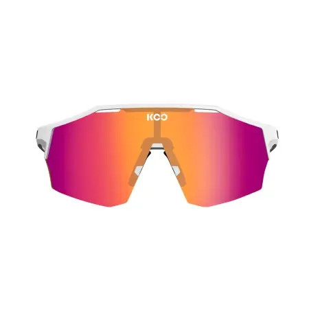 Koo Alibi Large White Matt / Fuchsia Photochromatic Fuchsia Mirror Glasses