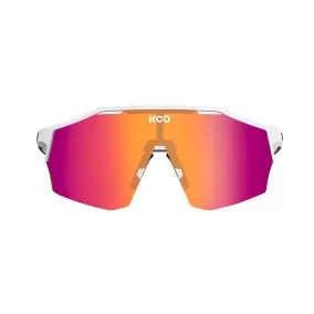 Koo Alibi Large White Matt / Fuchsia Photochromatic Fuchsia Mirror Glasses