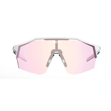 Koo Alibi Large White Matt / Fuchsia Photochromatic Fuchsia Mirror Glasses