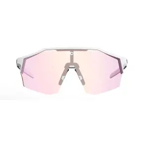 Koo Alibi Large White Matt / Fuchsia Photochromatic Fuchsia Mirror Glasses