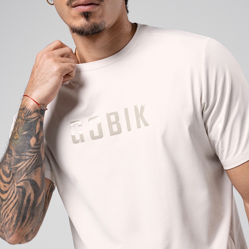 Camiseta Manga Corta Gobik Native Unisex Oatmeal | Camisetas