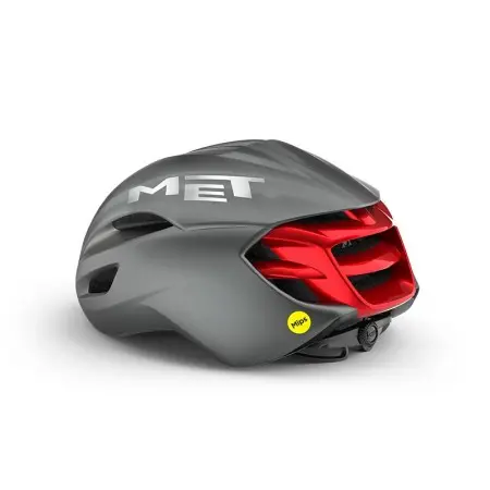 Capacete Met Manta Mips prata/vermelho fosco