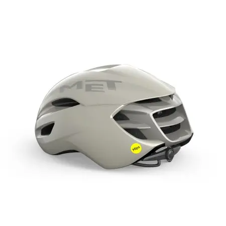 Capacete Met Manta Mips Bege/Cinza Brilhante