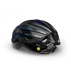 Capacete Met Trenta 3K Carbon Mips azul iridescente fosco