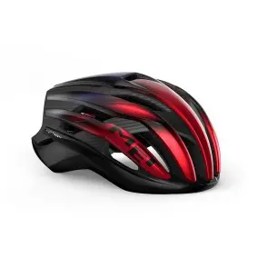 Casco Met Trenta 3K Carbon Mips Rojo Iridiscente Brillo