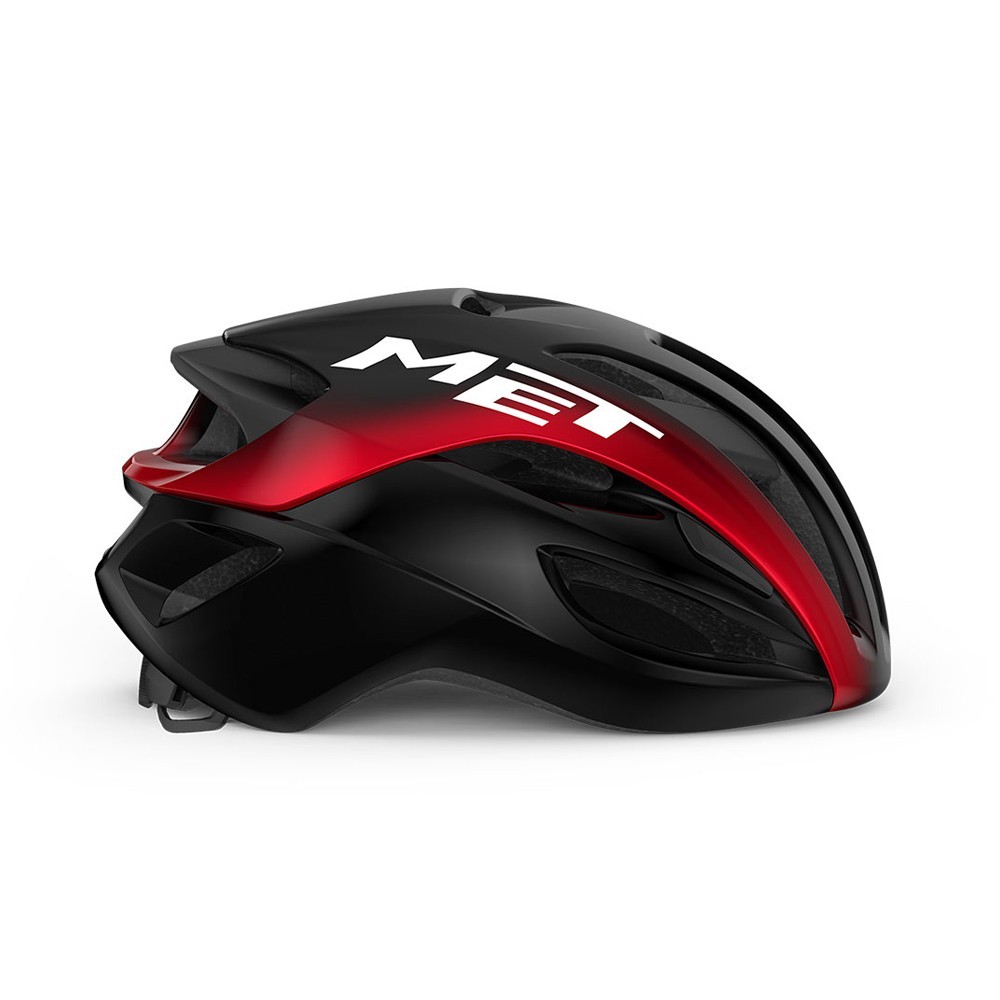 Casco Met Rivale Mips Negro/Rojo Metalico Brillo | Cascos