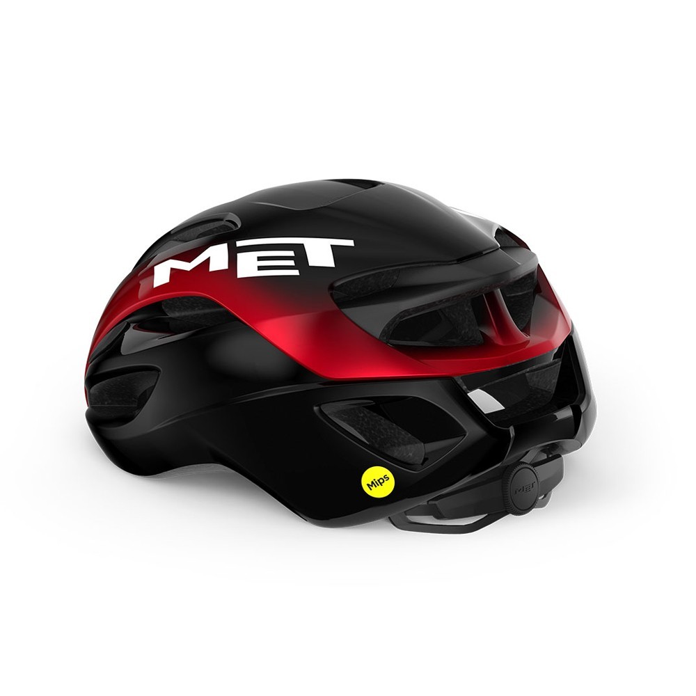 Casco Met Rivale Mips Negro/Rojo Metalico Brillo | Cascos