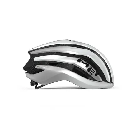 Capacete Met Trenta 3K Carbon Mips branco/prata metálico