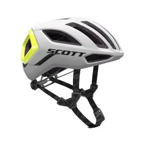 Capacete Scott Centric Plus arco-íris branco/rádio amarelo