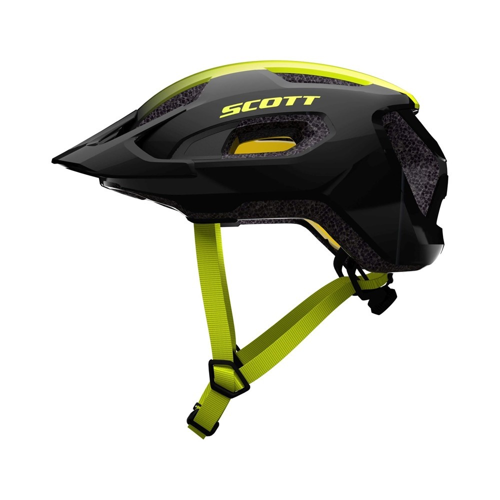 Casco Scott Supra Plus Black/Radium Yellow | Cascos Ciclismo