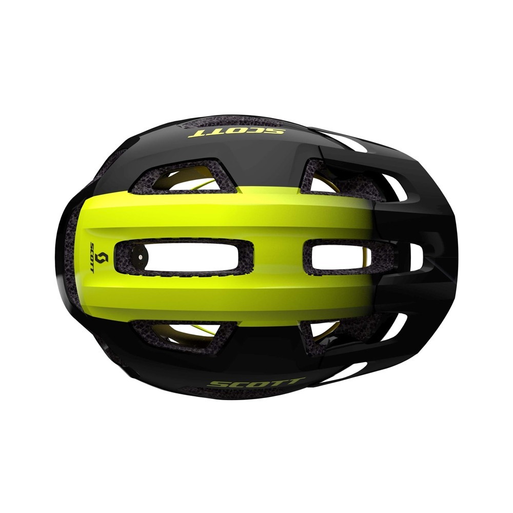 Casco Scott Supra Plus Black/Radium Yellow | Cascos Ciclismo