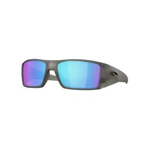 Gafas de sol Oakley Heliostat Gris Mate Ahumado Prizm Sapphire Polarized