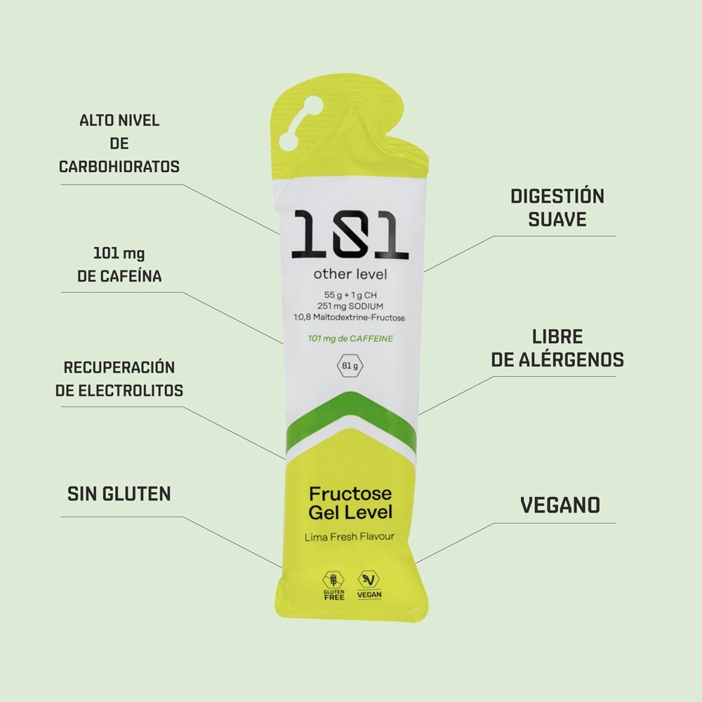FRUCTOSE GEL LEVEL  Sabor lima 81gr