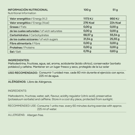 Gel Fructosa 101 Level con Cafeina Lima 81gr