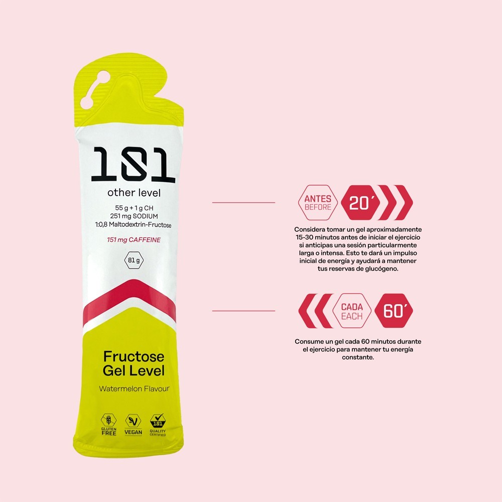 FRUCTOSE GEL LEVEL  Sabor sandia 81gr