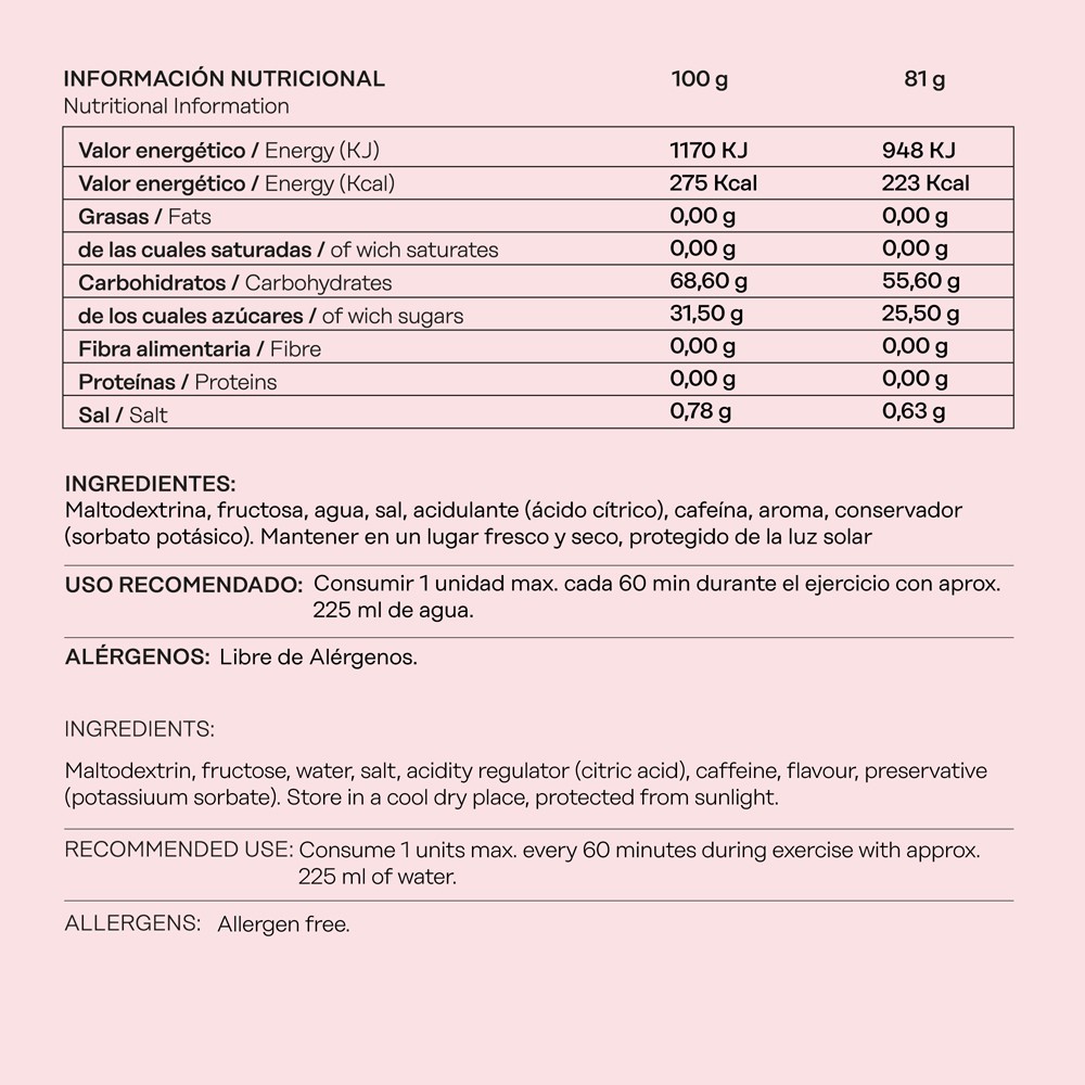 FRUCTOSE GEL LEVEL  Sabor sandia 81gr