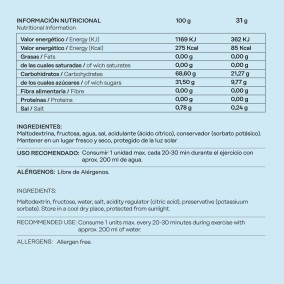 Fructose Gel 101 Nível Neutro 31gr