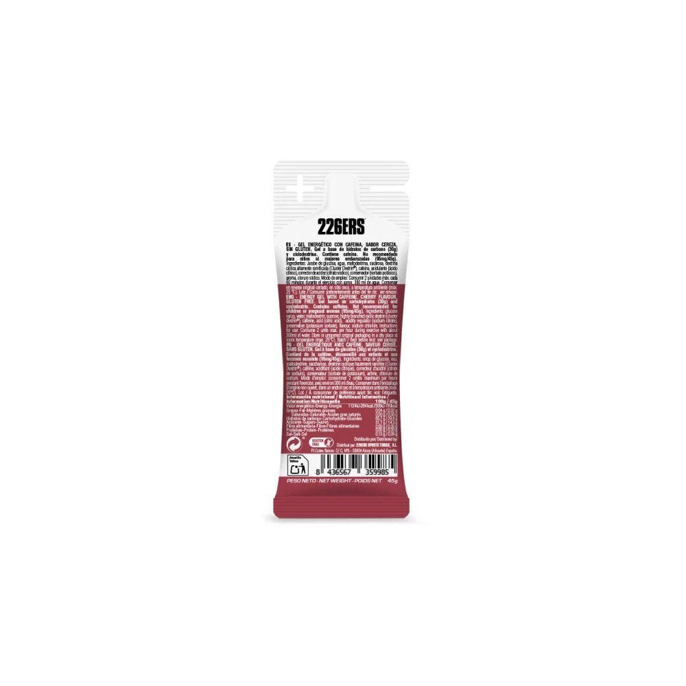 Gel Energético 226ERS High Fructose Cherry Caffeine XS 45g