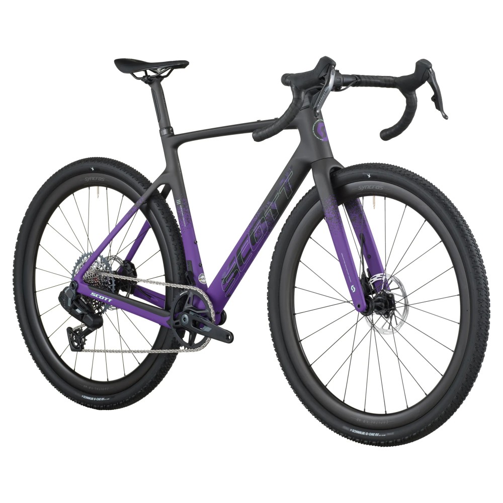 Bicicleta Scott Addict Gravel 20 Carbon Black/Indigo Purple