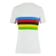 Camiseta Corta Santini Official UCI Rainbow Print Mujer