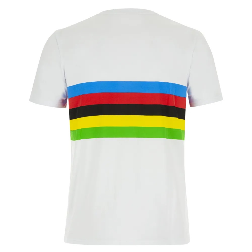 Camiseta Corta Santini Official UCI Rainbow Print Hombre