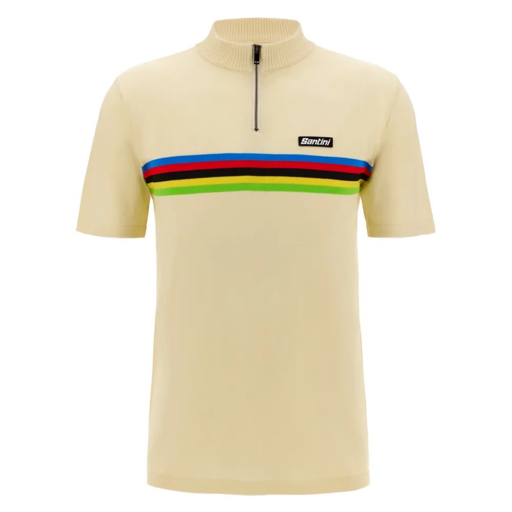 Polo Santini UCI World Champion Bianco Unisex | Camisetas