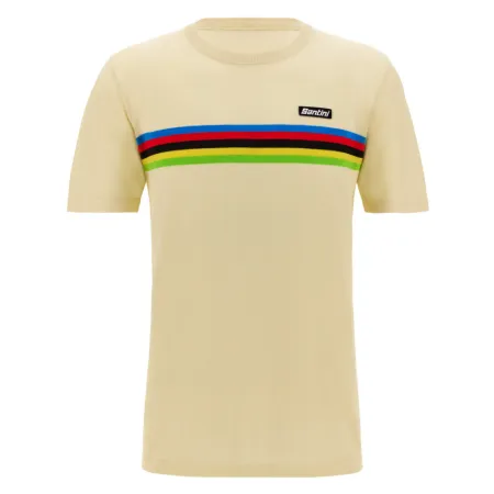 Camiseta Corta Santini UCI World Champion Bianco Unisex