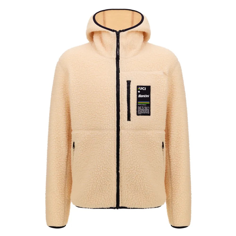 Sudadera Santini UCI World Champion Hodeed Fleece Cappuccino
