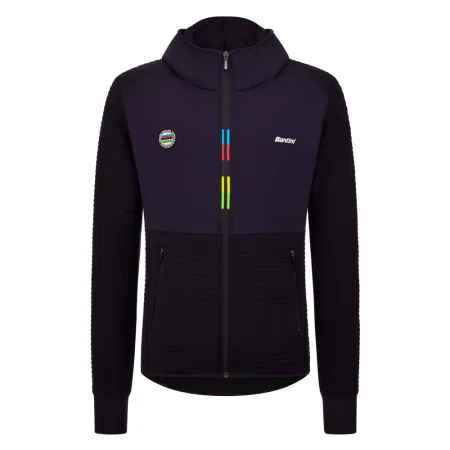 Sudadera Santini UCI World Champion Groove Hoodie Nero