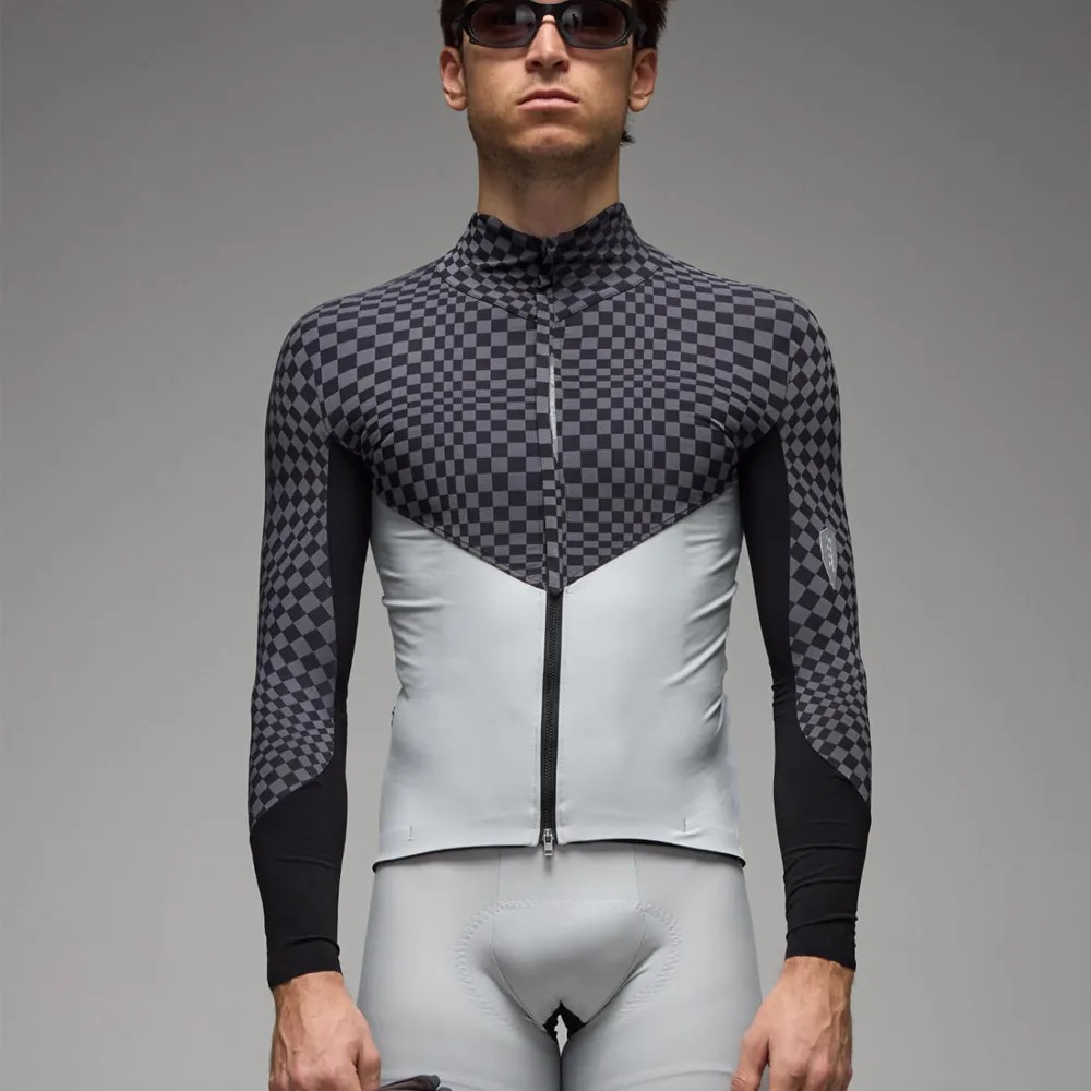 Chaqueta Cortavientos Q36.5 Dottore Hybrid Hombre Check Grey
