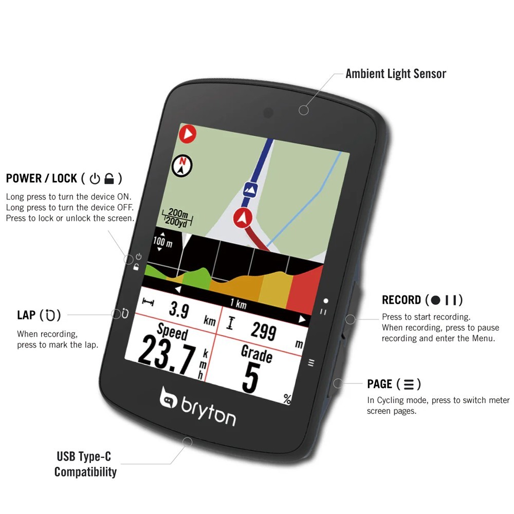Gps Bryton Rider S510 T (Pack) | Cuentakilómetros y GPS