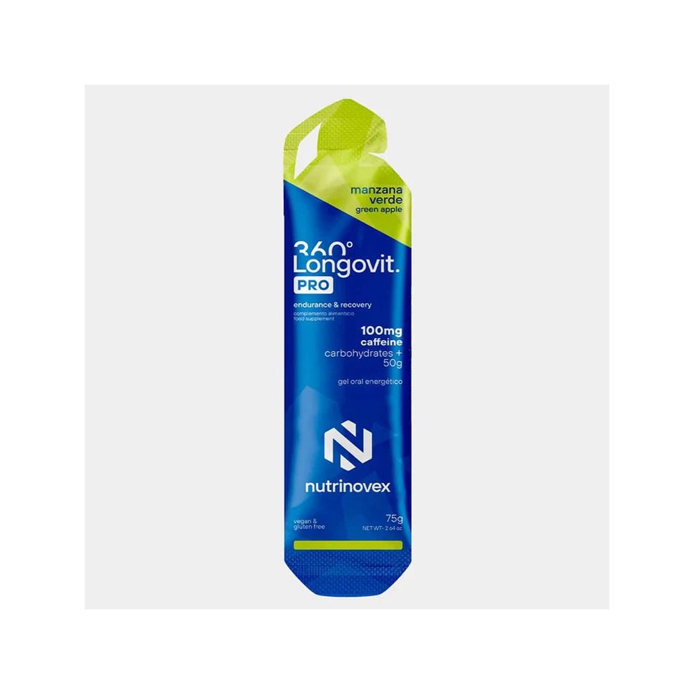 Gel Nutrinovex Longovit 360 sabor Manzana Verde 75g | Geles