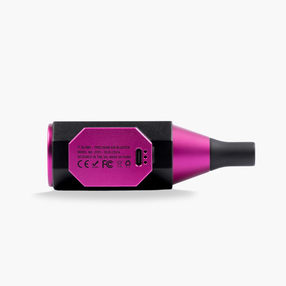 Secador Muc-Off Blow It USB Aluminio Negro/Rosa | Limpieza