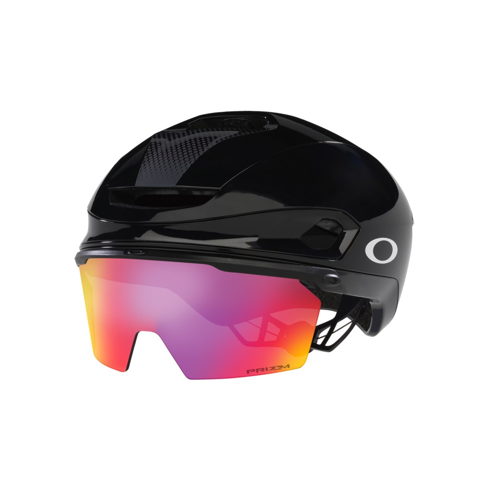 Casco Oakley Aro7 Road ICE Black Gloss Ice Ref Prizm Red