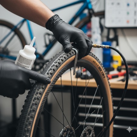 Montaje de Tubeless + líquido (2 ruedas) | Bicicletas Salchi