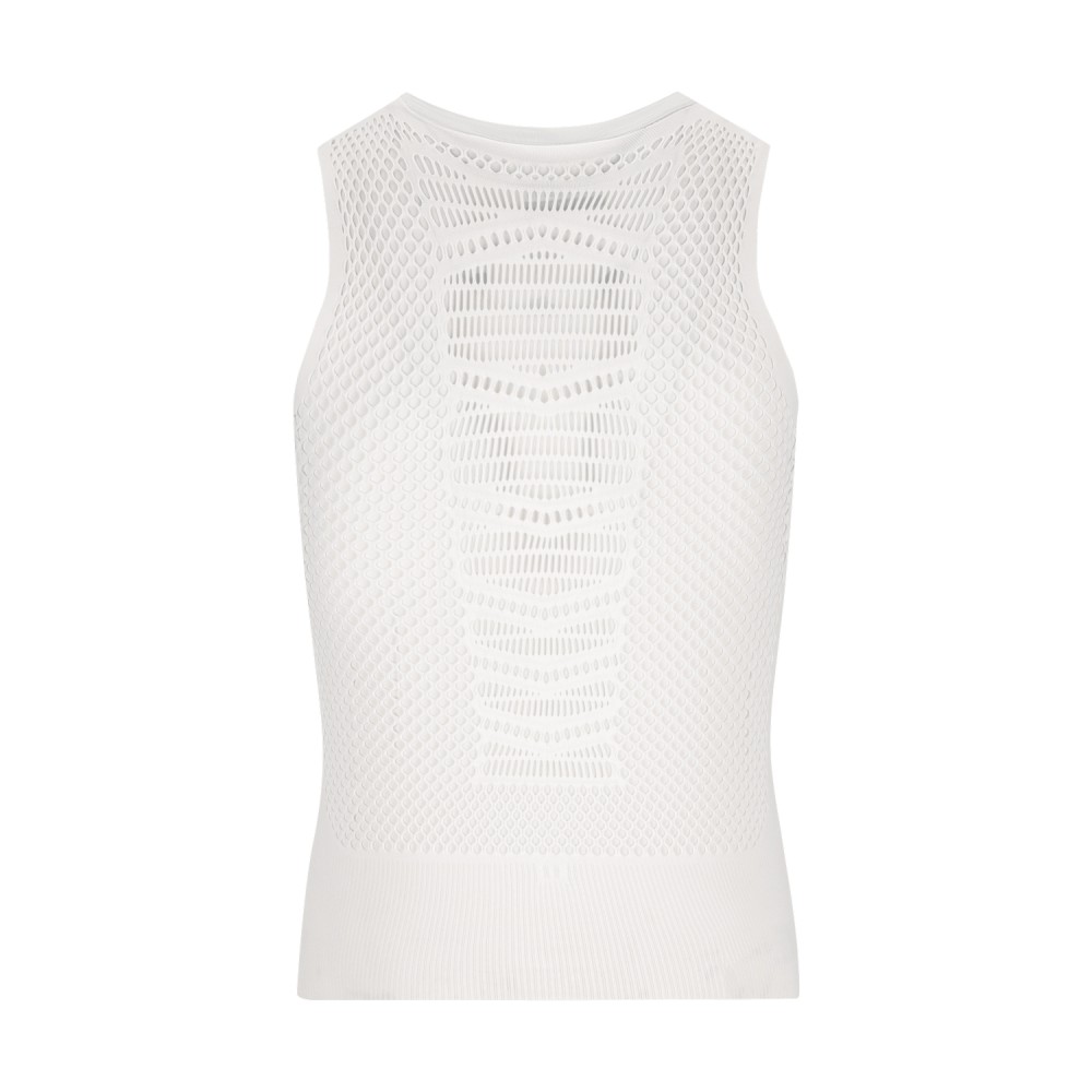 Camiseta Interior Sin Mangas Q36.5 0 Mesh Blanco Hombre