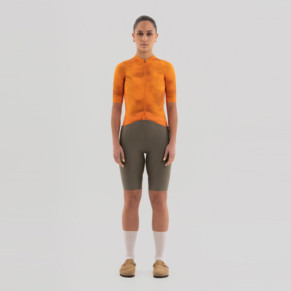 Maillot Corto Gsport Pro Team Tangerine Mujer 2026