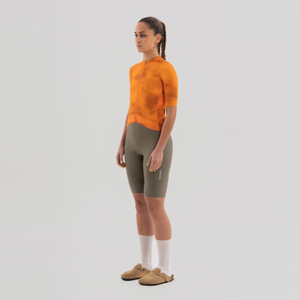 Maillot Corto Gsport Pro Team Tangerine Mujer 2026