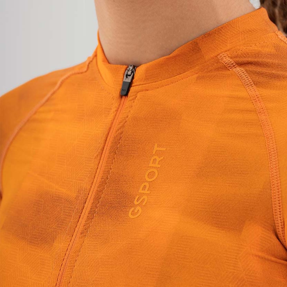 Maillot Corto Gsport Pro Team Tangerine Mujer 2026