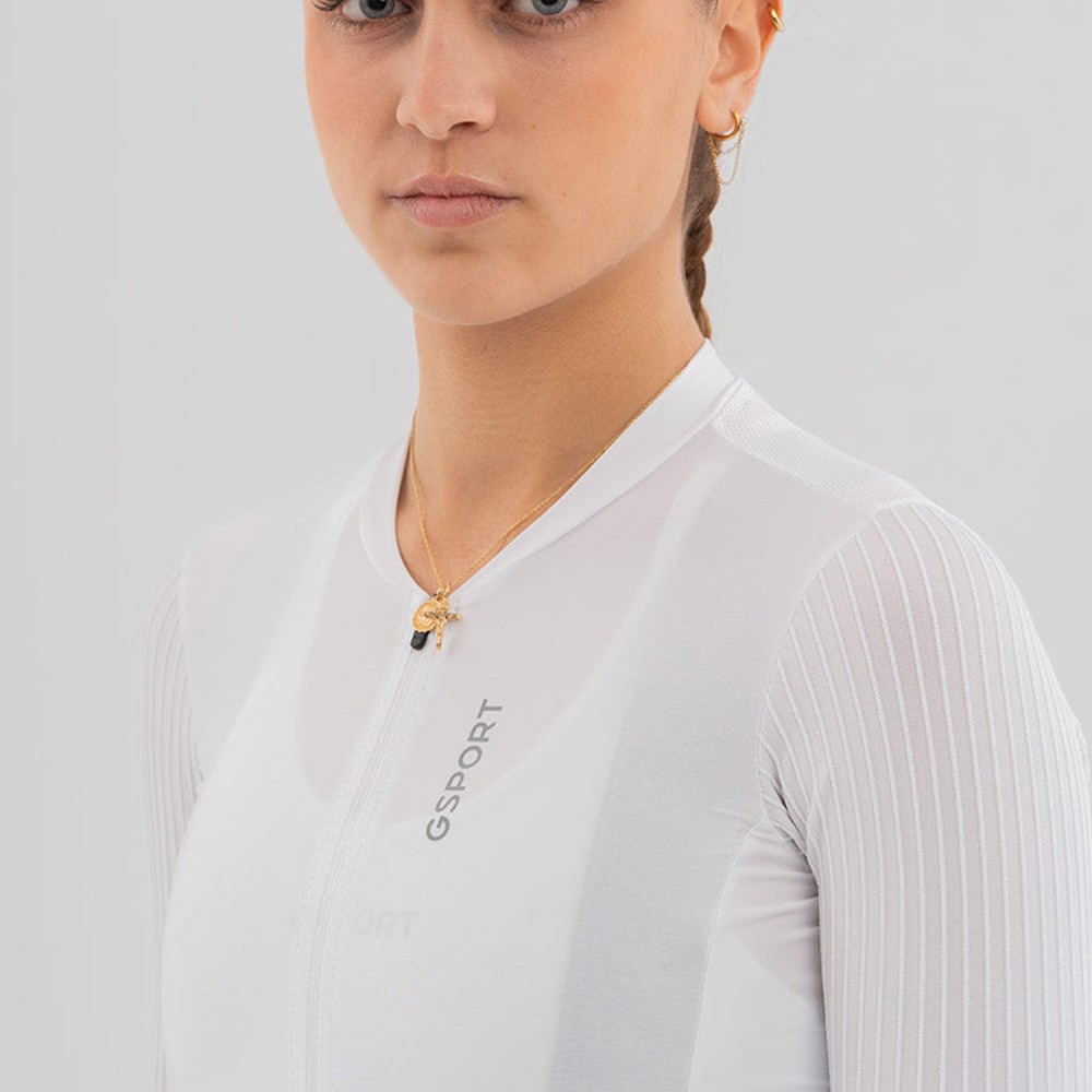 Maillot Corto Gsport Aero Ivory Mujer 2026 | Maillots cortos