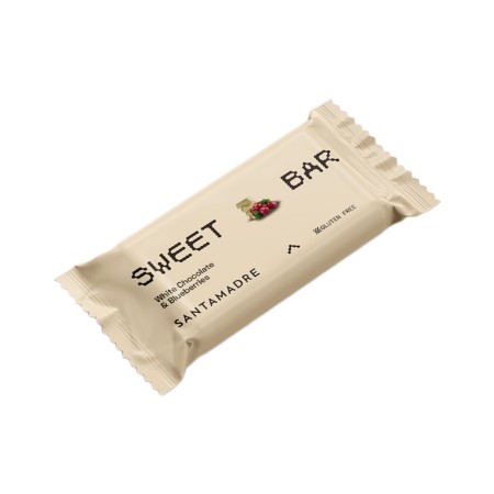 Barrita Energética sin gluten Santa Madre Chocolate Blanco y Arándano 60g