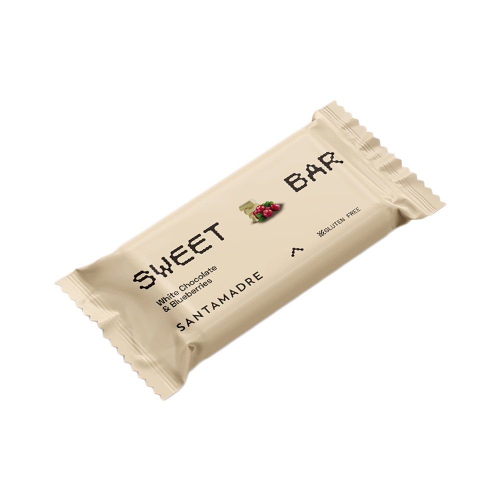 Barrita Energética sin gluten Santa Madre Chocolate Blanco y Arándano 60g
